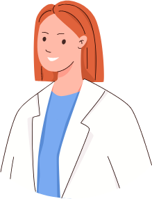 graphic of female primary care doctor