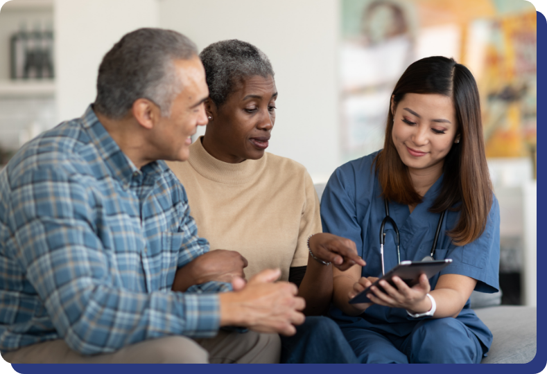 doctor explaining advance care planning in palliative care to future patients