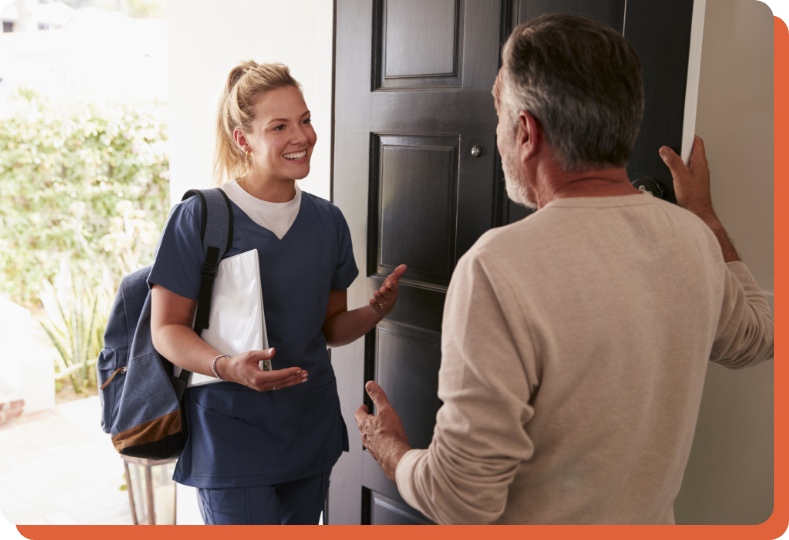 doctor providing in-home advance care planning